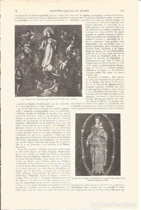 Otros art&iacute;culos de coleccionismo en papel: LAMINA V04985: Virgen de los Plateros por Valdes Leal - Varios