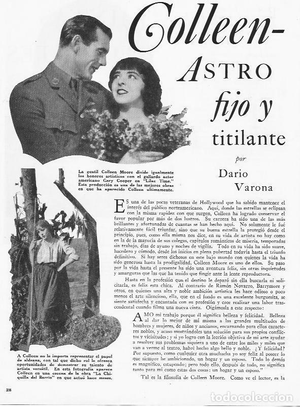 Otros art&iacute;culos de coleccionismo en papel: LAMINA 29872: Colleen Moore y Gary Cooper - VVAA