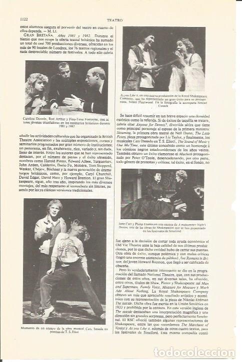Otros art&iacute;culos de coleccionismo en papel: LAMINA V04943: Jane Carr y Philip Frank en una obra de Shakespeare - Varios