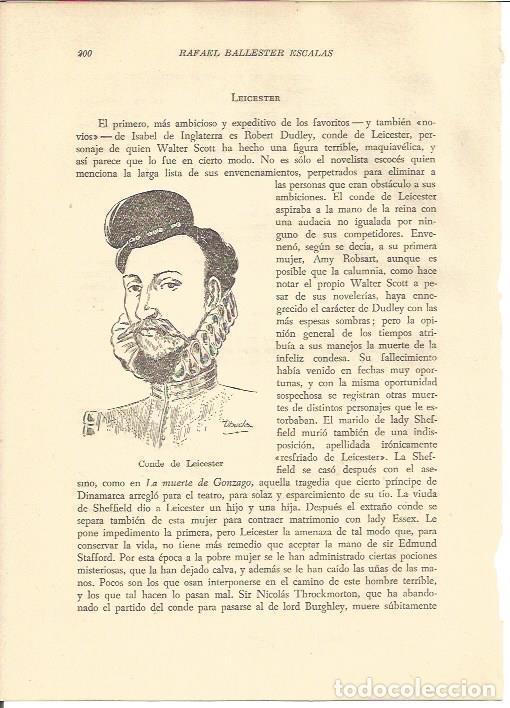 Paper Collecting Others: LAMINA V05285: Conde de Leicester - Rafael Ballester Escalas