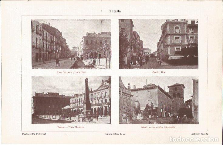 Otros art&iacute;culos de coleccionismo en papel: LAMINA V04432: Vistas de Tafalla, Navarra - Varios