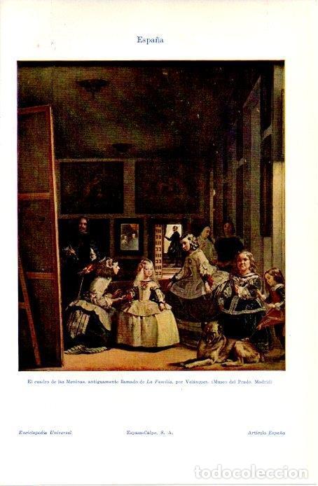 Otros art&iacute;culos de coleccionismo en papel: LAMINA V07428: Las Meninas por Velazquez - Varios