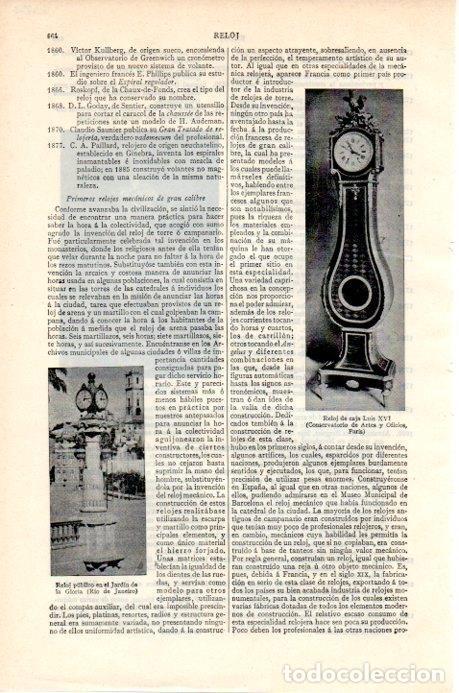 Otros art&iacute;culos de coleccionismo en papel: LAMINA V07872: Reloj de Luis XVI - Varios