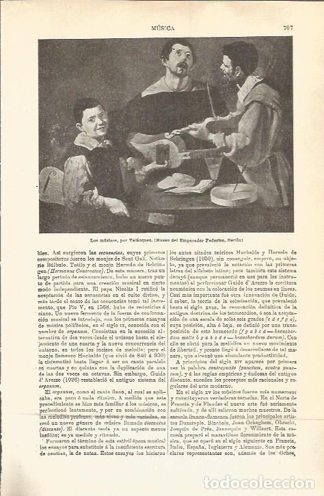 Otros art&iacute;culos de coleccionismo en papel: LAMINA V04661: Los musicos, por Velazquez - Varios