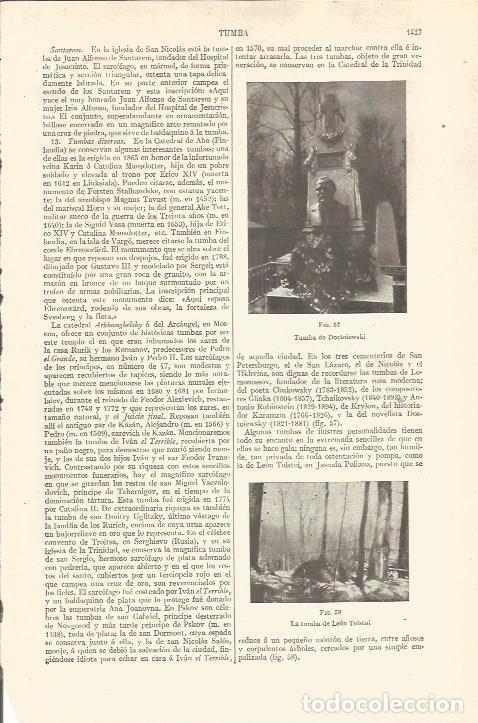 Otros art&iacute;culos de coleccionismo en papel: LAMINA V06710: Tumba de Dostolewski y tumba de Tolstoi - Varios