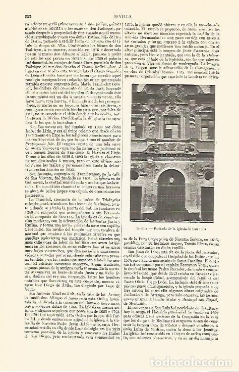 Outros artigos de papel: LAMINA V06858: Iglesia de San Luis en Sevilla - Varios