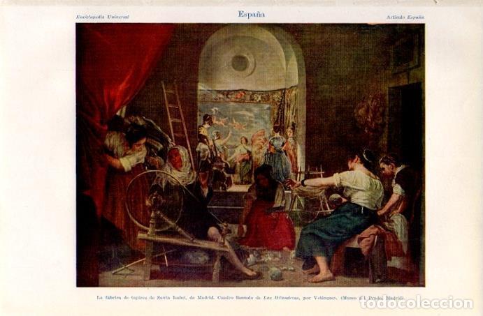 Otros art&iacute;culos de coleccionismo en papel: LAMINA V07138: Las Hilanderas por Velazquez - Varios