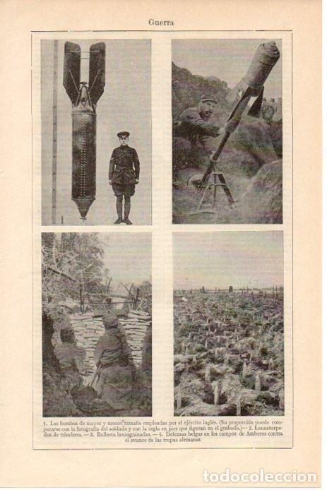 Sammelleidenschaft Andere Papierartikel: LAMINA V08422: Defensas belgas en los campos de Amberes - Varios