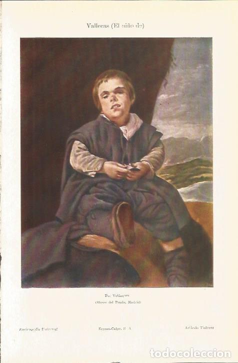 Otros art&iacute;culos de coleccionismo en papel: LAMINA V05945: El ni&ntilde;o de Vallecas, por Velazquez - Varios