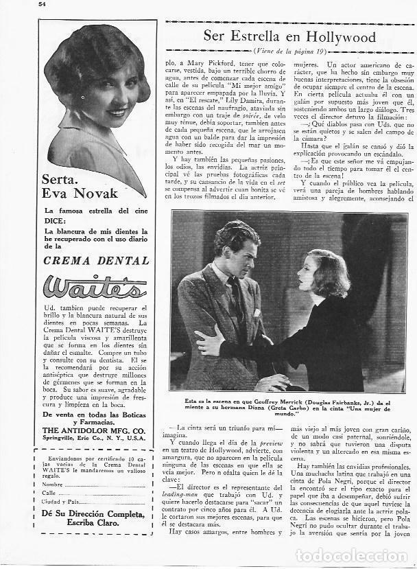 Otros art&iacute;culos de coleccionismo en papel: LAMINA 29884: Greta Garbo en Una mujer de mundo - VVAA