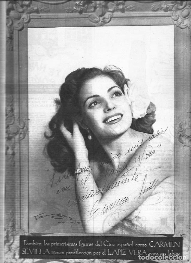 Otros art&iacute;culos de coleccionismo en papel: LAMINA 30248: Publicidad con Carmen Sevilla - VVAA