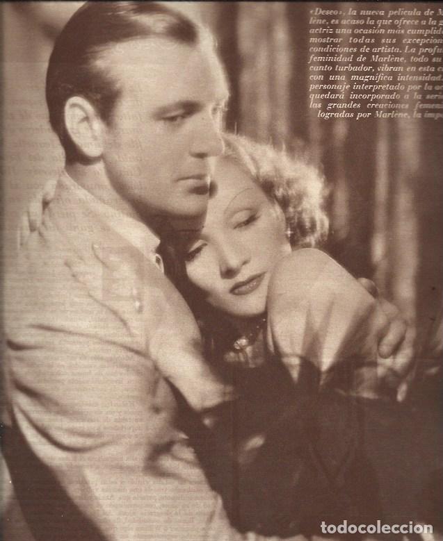 Otros art&iacute;culos de coleccionismo en papel: LAMINA 31105: Escena de Deseo con Marlene Dietrich - VVAA