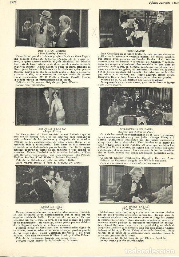 Altri oggetti di carta: LAMINA 29635: Peliculas que se estrenan en mayo de 1928 - VVAA
