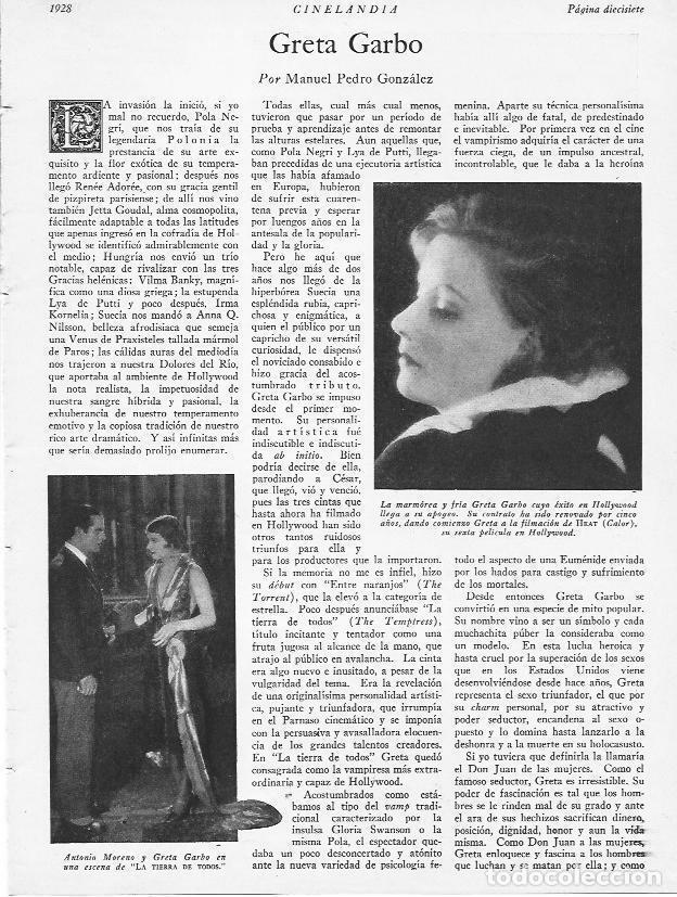 Otros art&iacute;culos de coleccionismo en papel: LAMINA 29510: Greta Garbo, por Manuel Pedro Gonzalez - VVAA