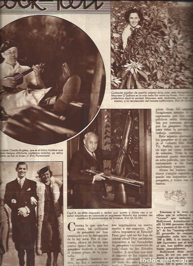 Altri oggetti di carta: LAMINA 31040: Charlie Rugless, Cecil B de Mille y Maureen O'Sullivan - VVAA