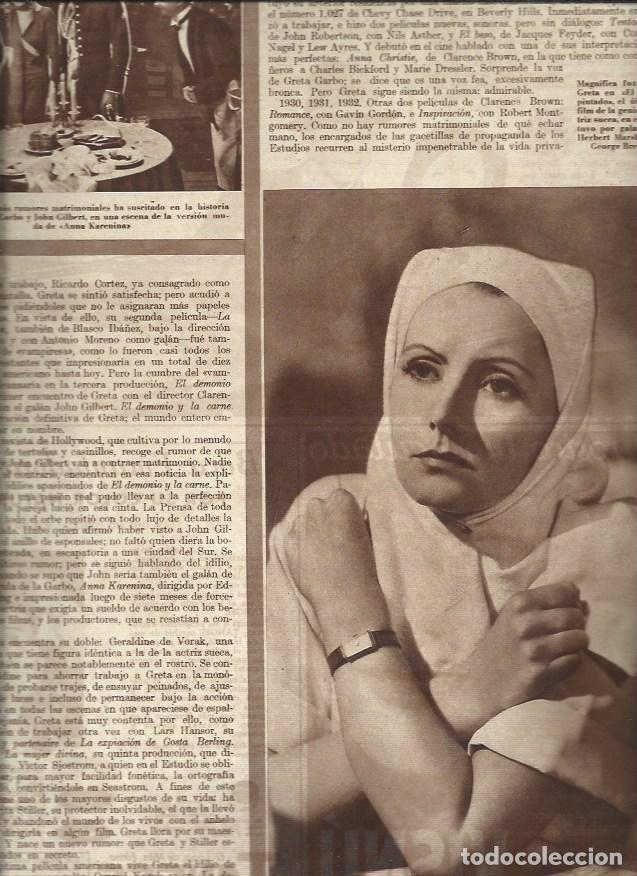 Otros art&iacute;culos de coleccionismo en papel: LAMINA 30687: Greta Garbo en Anna Karenina y en El velo pintado - VVAA