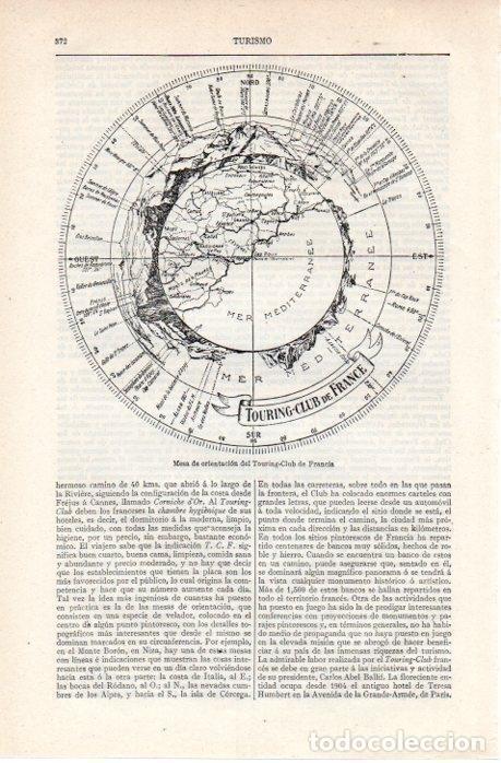 Otros art&iacute;culos de coleccionismo en papel: LAMINA V07625: Mesa de orientacion del Touring Club de Francia - Varios