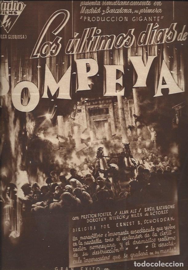 Otros art&iacute;culos de coleccionismo en papel: LAMINA 30896: Presentacion de Los ultimos dias de Pompeya - VVAA