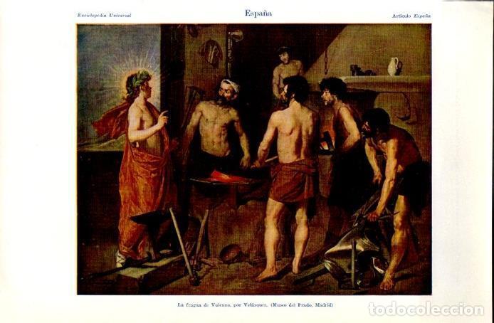 Otros art&iacute;culos de coleccionismo en papel: LAMINA V07410: La fragua de Vulcano por Velazquez - Varios