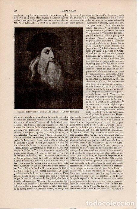 Otros art&iacute;culos de coleccionismo en papel: LAMINA V09697: Supuesto autorretrato de Leonardo da Vinci - Varios