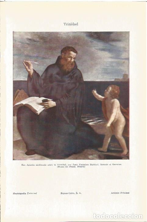 Otros art&iacute;culos de coleccionismo en papel: LAMINA V06551: San Agustin meditando sobre la Trinidad por el Guercino - Varios