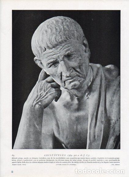 Otros art&iacute;culos de coleccionismo en papel: LAMINA V09894: Busto de Aristoteles, version romana - Varios