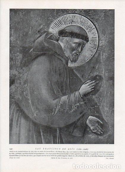 Otros art&iacute;culos de coleccionismo en papel: LAMINA V09969: San Francisco de Asis, fresco de Giotto - Varios