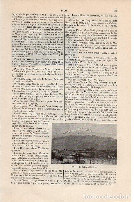 Sammelleidenschaft Andere Papierartikel: LAMINA V09369: Pico de Orizaba, Mejico - Varios