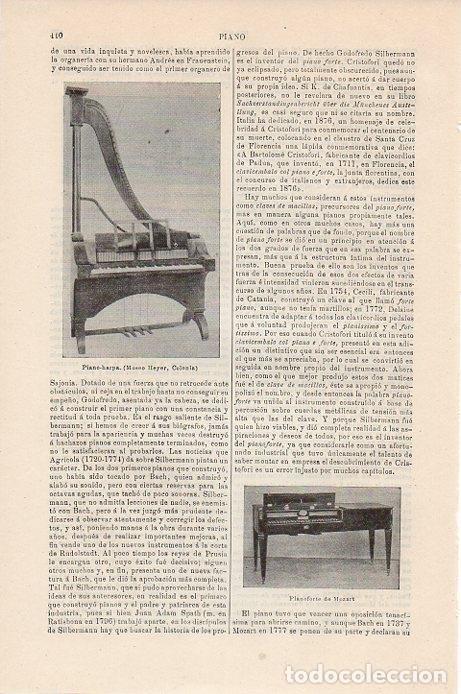 Otros art&iacute;culos de coleccionismo en papel: LAMINA V09342: Pianoforte de Mozart - Varios