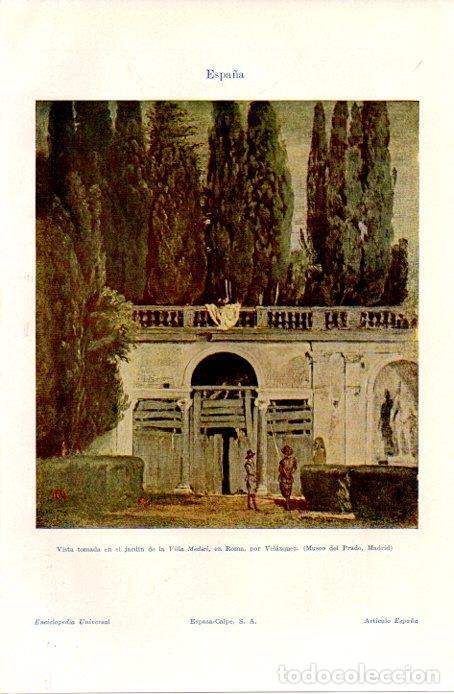 Otros art&iacute;culos de coleccionismo en papel: LAMINA V07269: Villa Medici por Velazquez - Varios