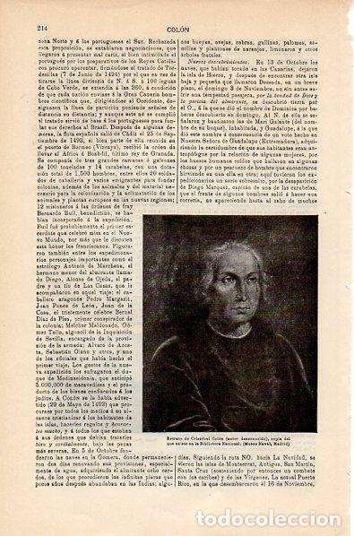 Otros art&iacute;culos de coleccionismo en papel: LAMINA V10597: Retrato de Cristobal Colon - Varios