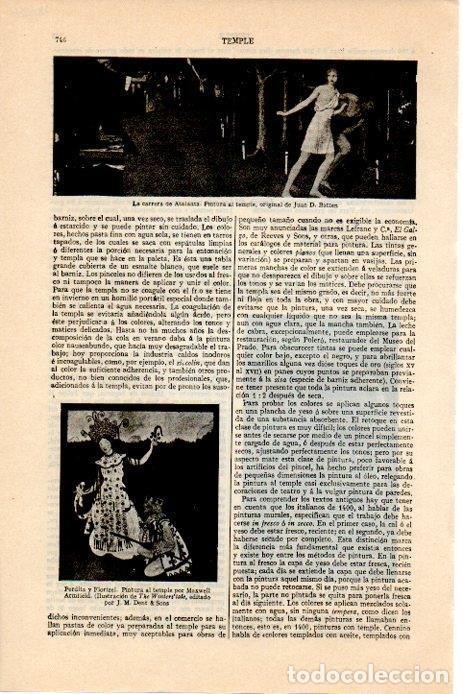 Otros art&iacute;culos de coleccionismo en papel: LAMINA V08255: La carrera de Atalanta, por Juan D. Batten - Varios