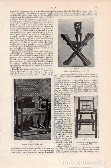 Otros art&iacute;culos de coleccionismo en papel: LAMINA V10389: Silla de Felipe II - Varios