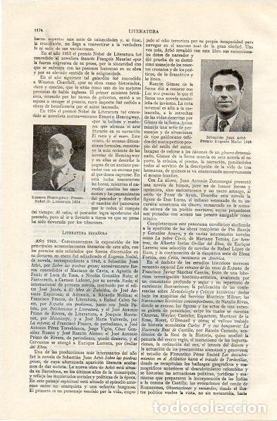 Otros art&iacute;culos de coleccionismo en papel: LAMINA V11112: Ernesto Hemingway y Sebastian Arbo - Varios