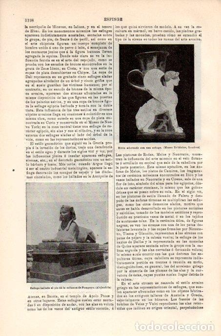 Otros art&iacute;culos de coleccionismo en papel: LAMINA V08158: Esfingie de Pompeya - Varios