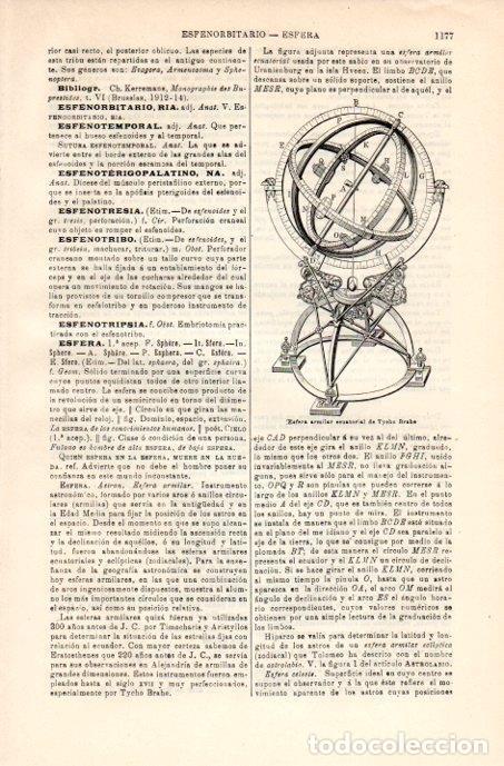 Otros art&iacute;culos de coleccionismo en papel: LAMINA V08162: Esfera armilar ecuatorial - Varios
