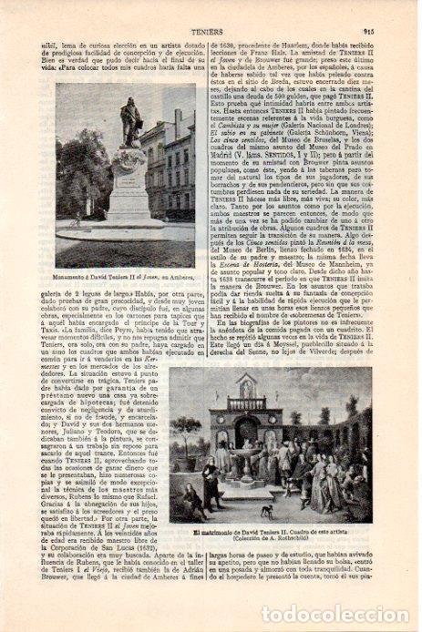Paper Collecting Others: LAMINA V08305: Monumento a David Tenniers el Joven en Amberes - Varios