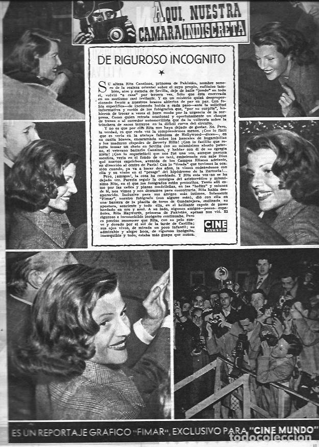 Otros art&iacute;culos de coleccionismo en papel: LAMINA 30335: Rita Hayworth en la ciudad de Sevilla - VVAA