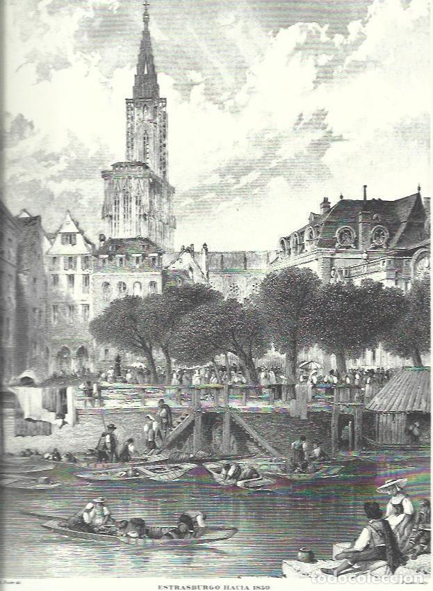 Outros artigos de papel: LAMINA 30529: Estrasburgo hacia 1850 - Recopilado por Rolf Muller