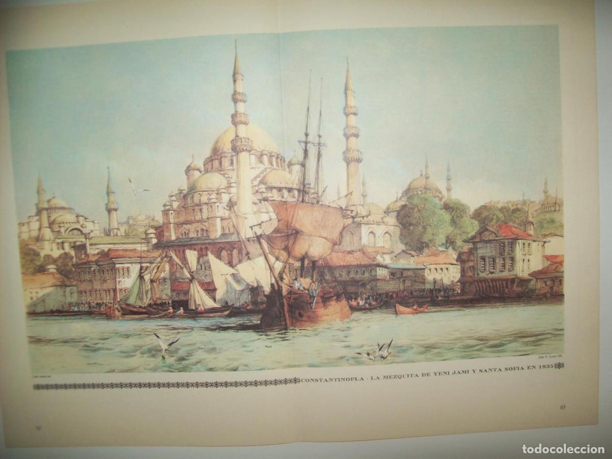 Otros art&iacute;culos de coleccionismo en papel: LAMINA 30543: Mezquita de Yeni Jami y Santa Sofia en Estambul en 1835 - Recopilado por Rolf Muller