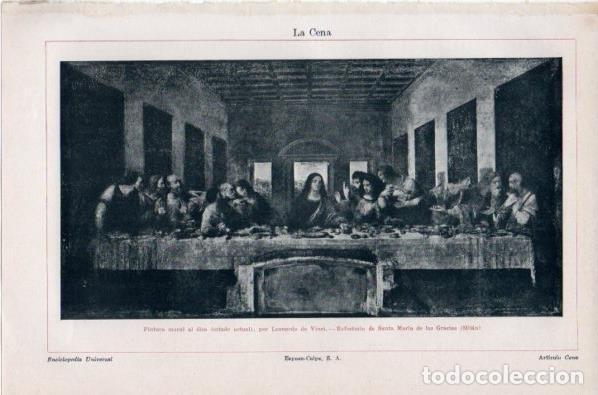 Otros art&iacute;culos de coleccionismo en papel: LAMINA V11886: La Ultima Cena, por Leonardo da Vinci - Varios