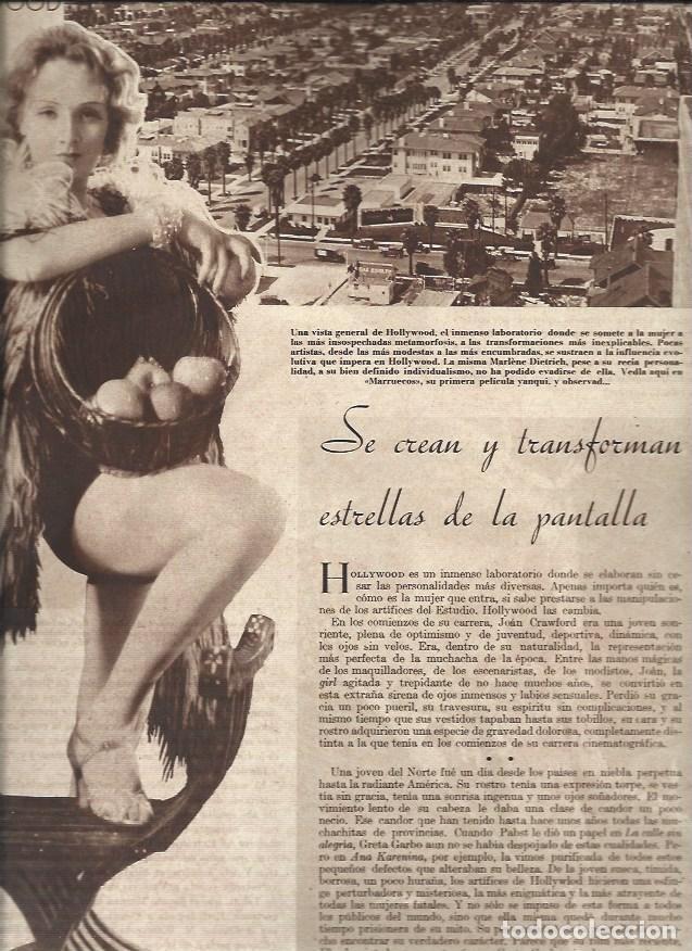 Altri oggetti di carta: LAMINA 30590: Marlene Dietrich y vista de Hollywood - VVAA