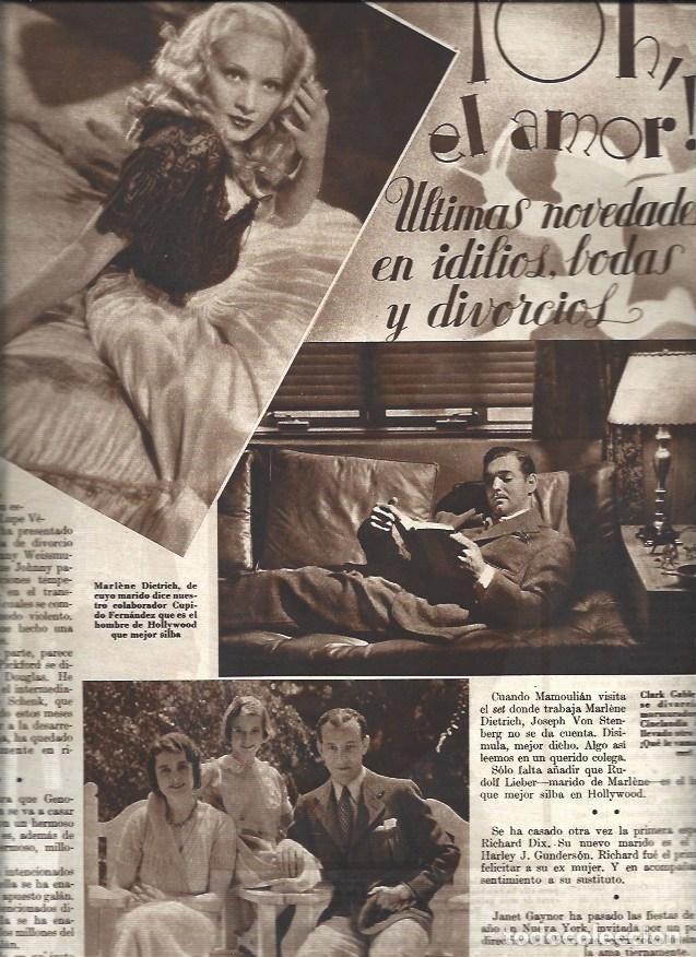 Otros art&iacute;culos de coleccionismo en papel: LAMINA 30549: Marlene Dietrich y Clark Gable - VVAA