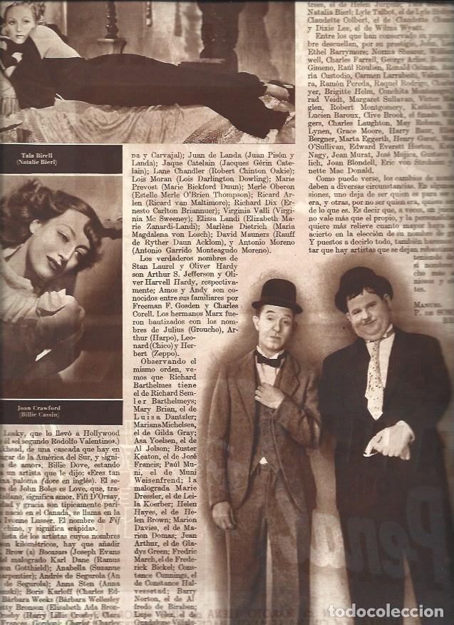 Otros art&iacute;culos de coleccionismo en papel: LAMINA 30921: Tala Birell, Joan Crawford, Stan Laurel y Oliver Hardy - VVAA