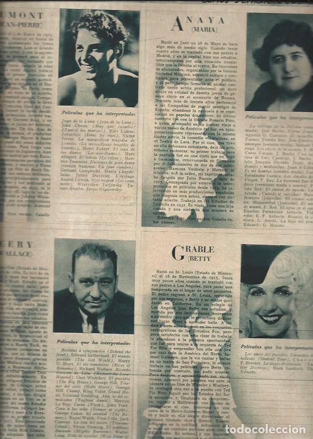 Altri oggetti di carta: LAMINA 30790: Jean Paul Aumont, Maria Anaya, Wallace Beery y Betty Grable - VVAA
