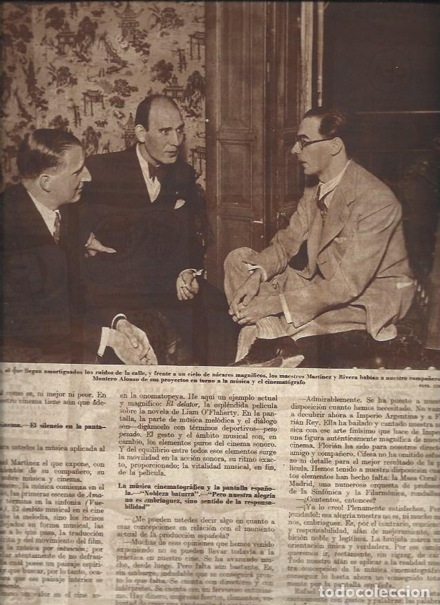 Altri oggetti di carta: LAMINA 30851: Rafael Martinez y Jose Rivera con el periodista Montero Alonso - VVAA
