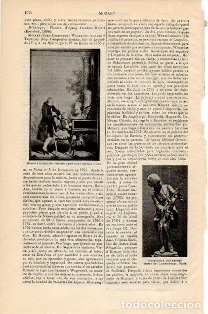 Otros art&iacute;culos de coleccionismo en papel: LAMINA V13026: Mozart ni&ntilde;o, por Barrias - Varios