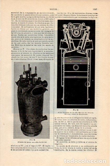 Otros art&iacute;culos de coleccionismo en papel: LAMINA V13005: Motor Mercedes de 260 HP - Varios