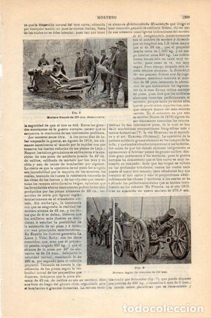 Otros art&iacute;culos de coleccionismo en papel: LAMINA V12950: Mortero ingles de campa&ntilde;a de 152 mm - Varios