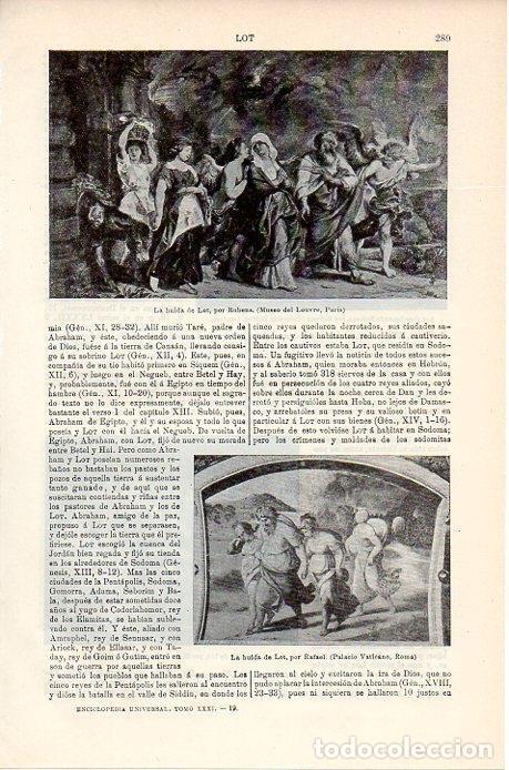 Paper Collecting Others: LAMINA V08766: La huida de Lot, por Rubens - Varios